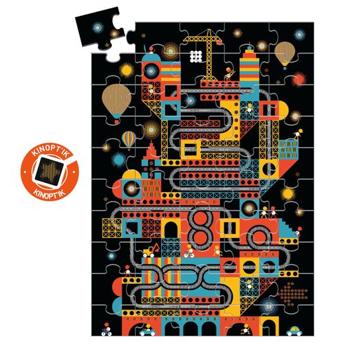 Puzzle Pièces Xxl - La Ville Animée - Puzzle 100 Pièces