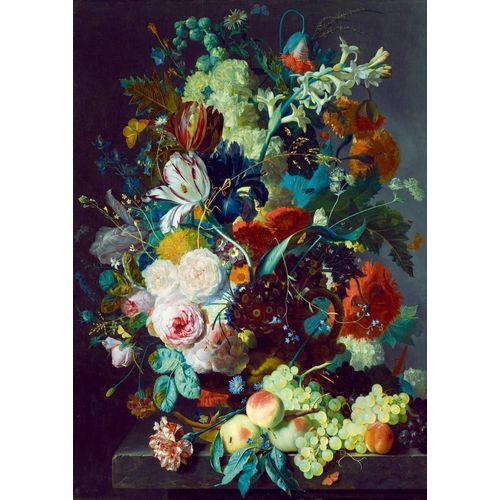 Jan Van Huysum - Still Life With Flowers And Fruit, 1715 - Puzzle 1000 Pièces