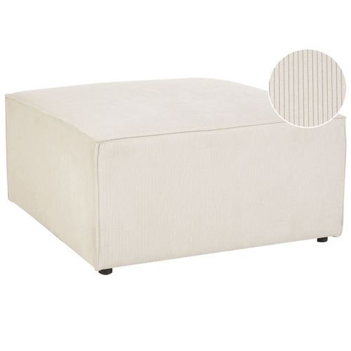 Ottoman Lemvig Beige Clair Velours Côtelé