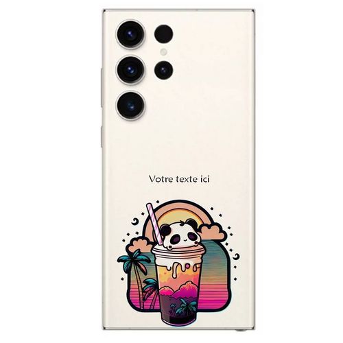 Coque Pour Galaxy S24 Ultra Panda Hawaii Bubble Kawaii
