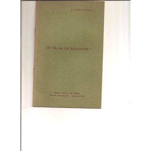 Ou Va La Vie Religieuse ?