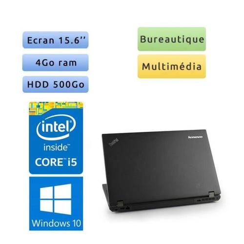 Lenovo Thinkpad L540 - Windows 10 - i5 4Go 500Go - 15.6 - Grade B - Ordinateur Portable PC Noir