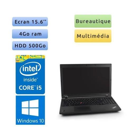 Lenovo Thinkpad L540 - Windows 10 - i5 4Go 500Go - 15.6 - Webcam - Grade B - Ordinateur Portable PC Noir