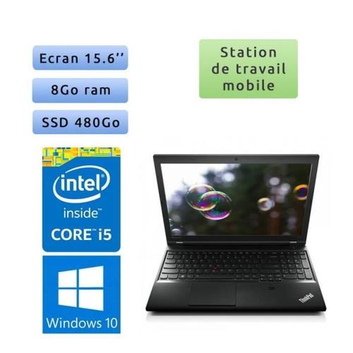 Lenovo ThinkPad L540 - Windows 10 - i5 8Go 480Go SSD - 15.6 - Workstation Ordinateur Portable PC Noir