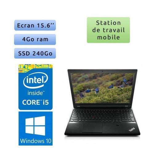 Lenovo ThinkPad L540 - Windows 10 - i5 4Go 240Go SSD - 15.6 - Webcam - Workstation Ordinateur Portable PC Noir