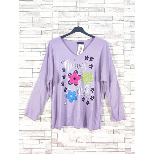 T-Shirt Violet Femme New Sinshine Paris Taille Unique