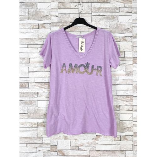 T-Shirt Violet Femme New Sinshine Paris Taille Unique