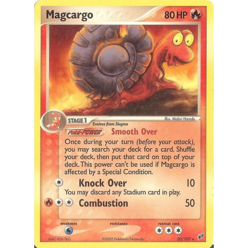 Magcargo 80 Hp (Rare * ) 20-107 Ex : Deoxys (U.S.A.)