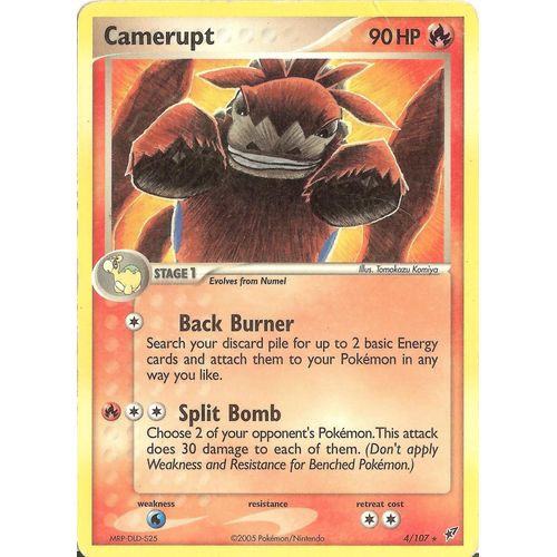 Camerupt 90 Hp (Rare * ) 4-107 Ex : Deoxys (U.S.A.)