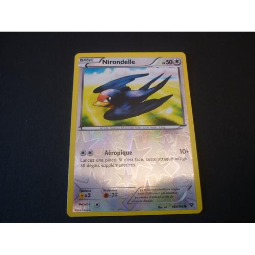 Carte Pokemon Francaise Reverse Serie Xy Nirondelle 102/146