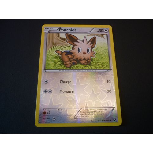 Carte Pokemon Francaise Reverse Serie Xy Ponchiot 108/146