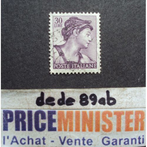 Italie..  30 Lire Poste Italiane . Série Fresques De Michel-Ange (1475-1564) Oblitéré.