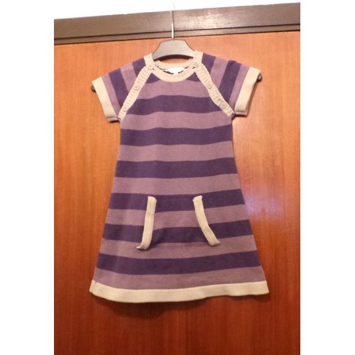 Robe Kidkanaï Pour Petite Fille De 5 Ans Ou 110 Cm, Avec Boutons Devant, Petit Poche, En Laine Douce