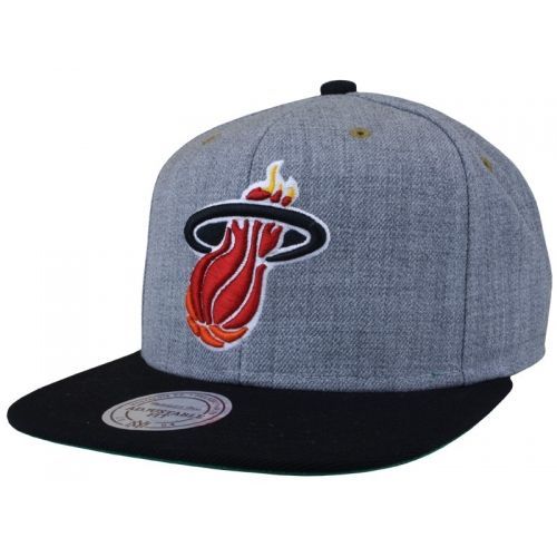 Mitchell And Ness - Casquette Snapback Miami Heat - Vintage Heather Grey
