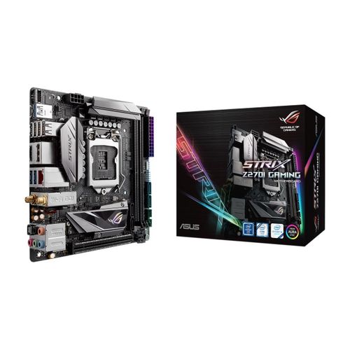 ASUS ROG STRIX Z270I GAMING - Carte-mère - mini ITX - LGA1151 Socket - Z270 Chipset - USB 3.0, USB 3.1, USB-C - Bluetooth, Gigabit LAN, Wi-Fi - carte graphique embarquée (unité centrale requise)...