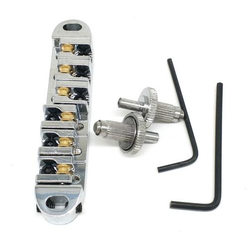 Roller Saddle Guitar Bridge Roller Bridge Lp Ball Bridge Shangju Guitares 6 Cordes Accessoires Pour Guitare Électrique (Argent)