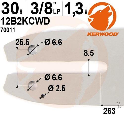 Guide tronçonneuse Kerwood. 30 cm. 3/8LP". 1,3 mm