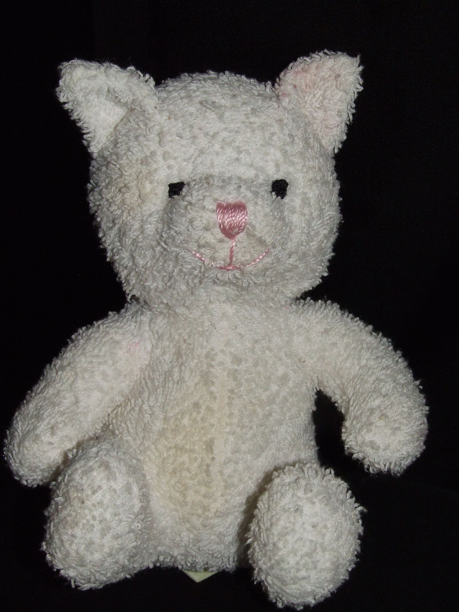 Chat Histoire D Ours Doudou Blanc Peluche Cm Assis Rakuten