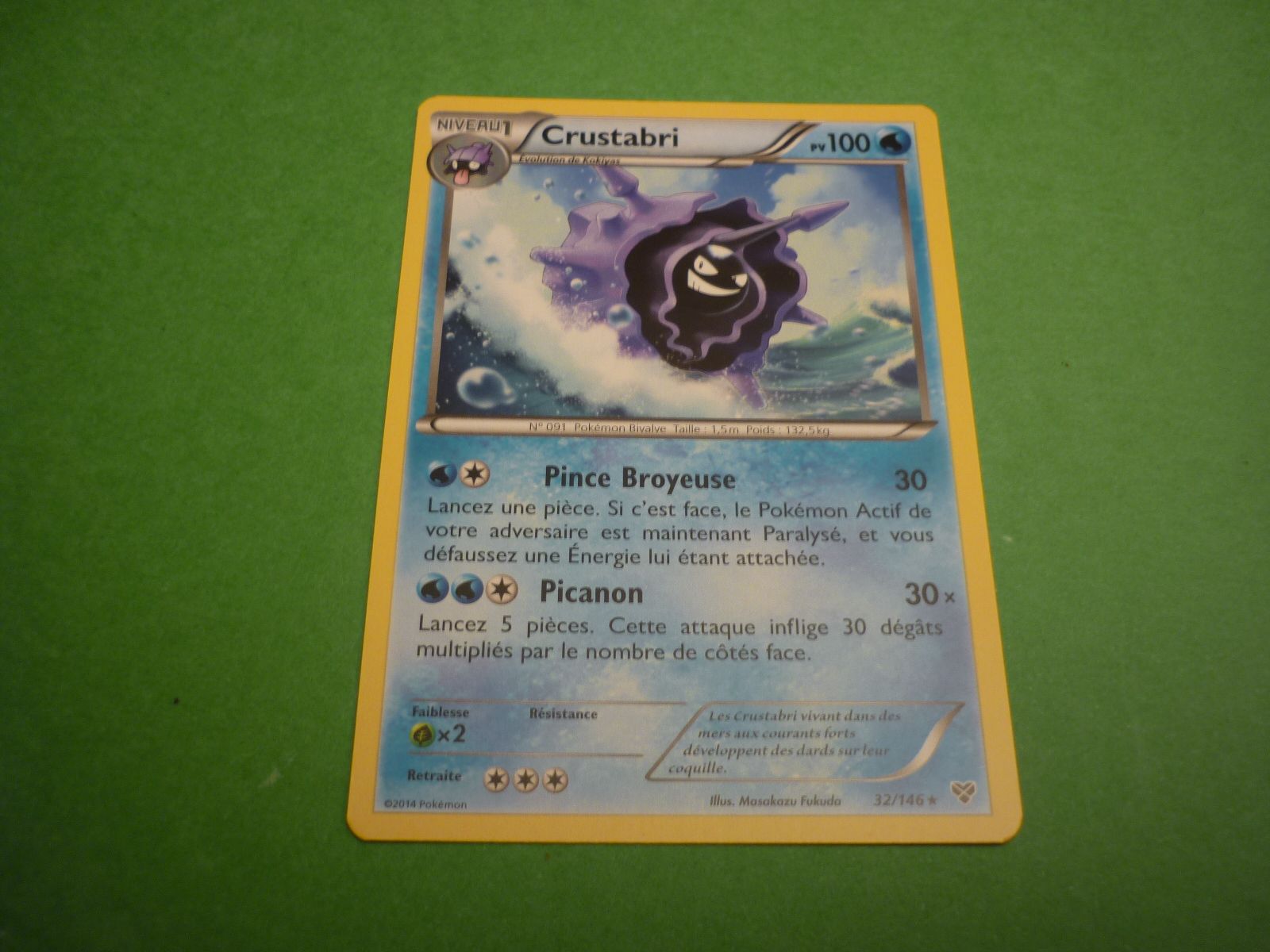 Carte Pokemon Francaise Non Brillante Serie Xy Crustabri 100pv 32/146