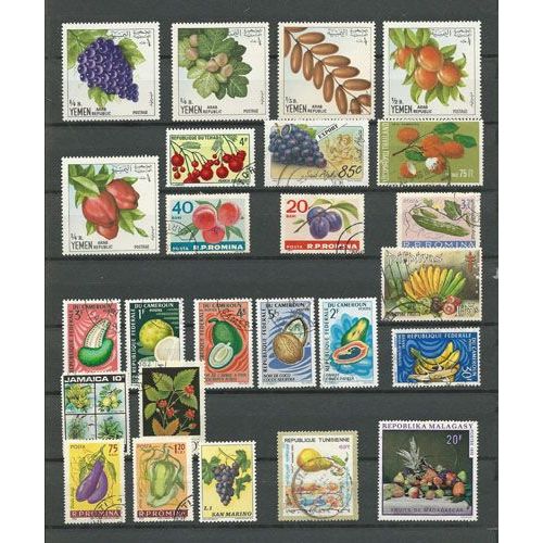 Fruits - Lot Timbres Divers Pays.