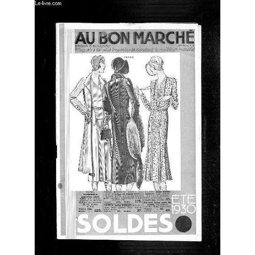 Catalogue - Au Bon Marche Paris Soldes Ete 1930 - Maison A.Boucicaut.