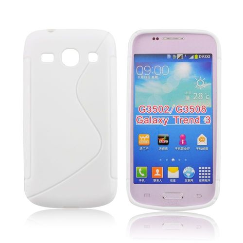 Etui Coque Arriere Silicone Luxe - Samsung G350 Galaxy Core Plus Blanc Facon S