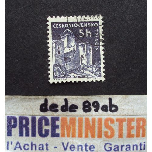 Tchécoslovaquie..  5h . Châteaux : Trencin . Oblitéré.