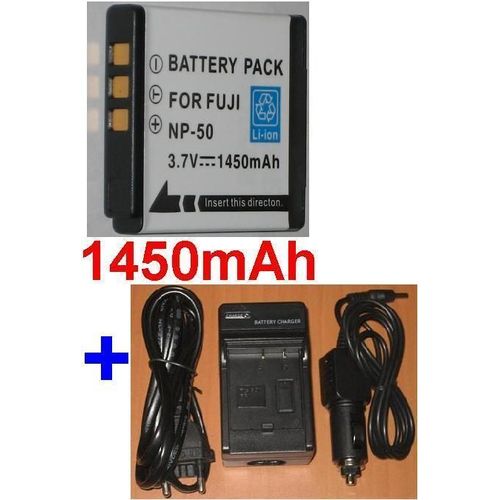 Chargeur + Batterie Pour FUJI NP-50 NP50, KODAK KLIC-7004 KLIC7004, Easyshare V1003 M1033 V1233 V127