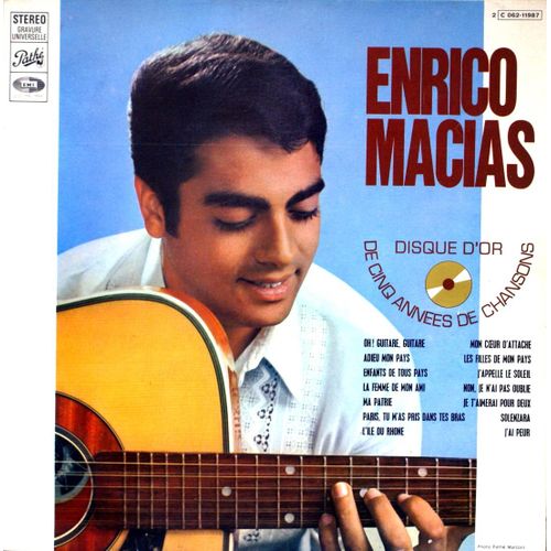 Disque D' Or De 5 Années De Chanson