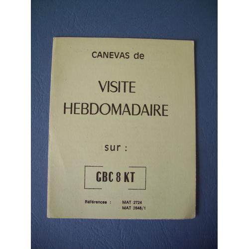 Guide Technique / Visite Hebdomadaire / Berliet