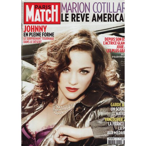 Paris Match / 18-02-2010 N°3170 : Marion Cotillard By Ellen Von Unwerth (8p) Tom Ford (3p)