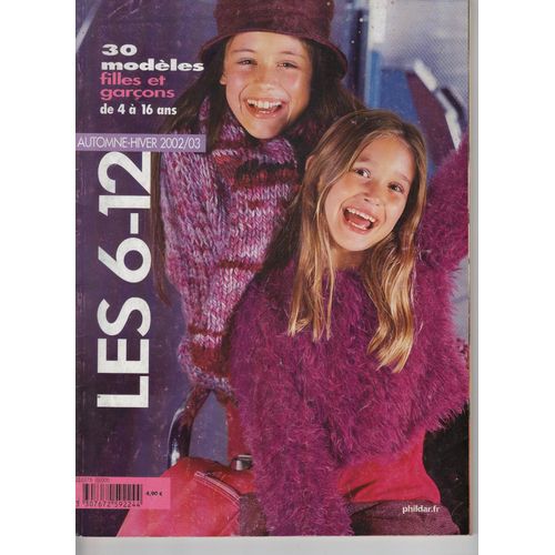 Phildar Créations Enfants "Les 6-12 Ans' N°375 Automne/Hiver 2002/2003