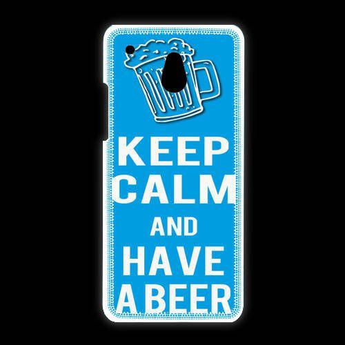 Coque Htc One Mini Keep Calm Have A Beer Cyan