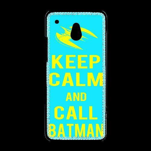 Coque Htc One Mini Keep Calm Batman Cyan