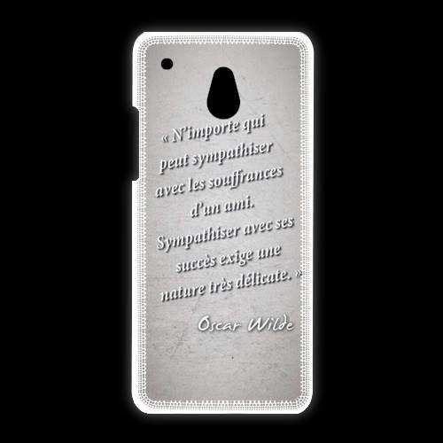 Coque Htc One Mini Sympathiser Gris Citation Oscar Wilde