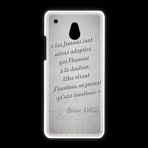 Coque Htc One Mini Femmes Émotions Gris Citation Oscar Wilde