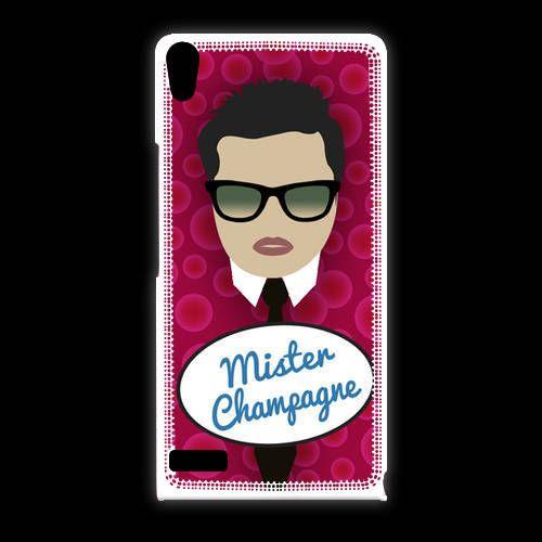 Coque Huawei Ascend P6 Mister Champagne Brun