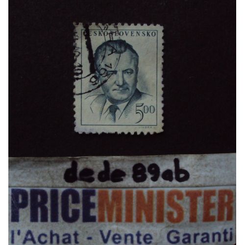 Tchécoslovaquie..  500 Le Président Gottwald . Oblitéré.