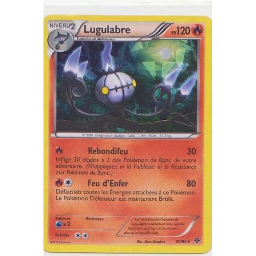 Carte Pokémon Lugulabre Holo 20/99 Noir & Et Blanc Destinees Futures Rare