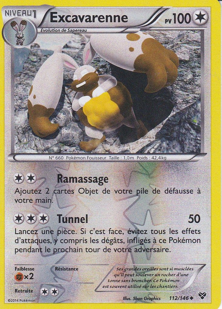 Carte Pokemon Neuve Excavarenne Française 112/146 XY 