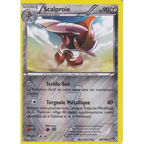Carte Pokemon - Scalproie - 82/146 - Holo Reverse - Edition X Et Y - Vf -