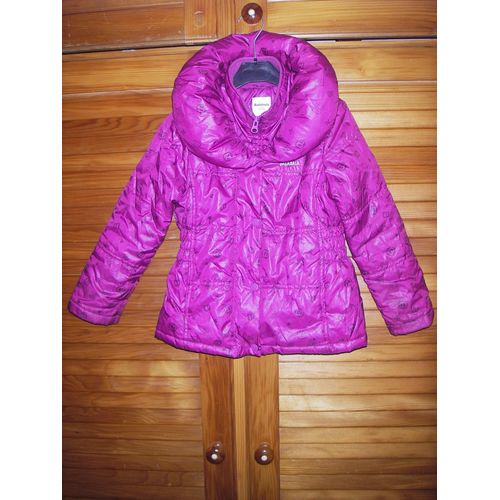 Doudoune Balabala Double Col ,De Couleur Rose Imprimé ,Taille 6 Ans ,Col Intérieur Polaire .