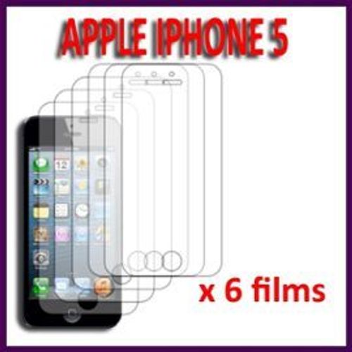 Apple Iphone 5 5s : Lot / Pack De 6x Films De Protection D'écran Clear Transparent Excellente Qualité