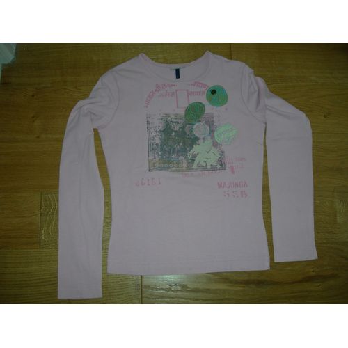 T-Shirt Ikks Rose Manches Longues 14 Ans Taille L