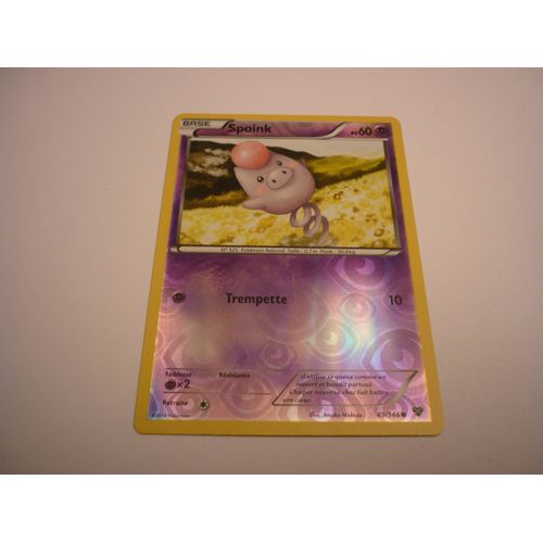 Carte Pokemon Francaise Reverse Serie Xy Spoink 49/146