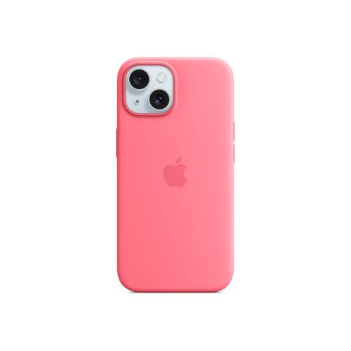 Apple - Coque De Protection Pour Téléphone Portable - Compatibilité Avec Magsafe - Silicone - Rose - Pour Iphone 15