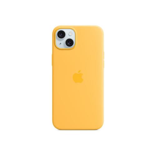 Apple - Coque De Protection Pour Téléphone Portable - Compatibilité Avec Magsafe - Silicone - Jaune Soleil - Pour Iphone 15 Plus