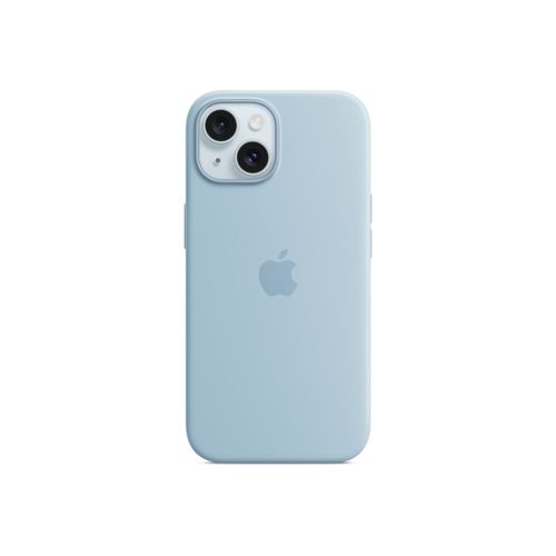 Apple - Coque De Protection Pour Téléphone Portable - Compatibilité Avec Magsafe - Silicone - Bleu Clair - Pour Iphone 15