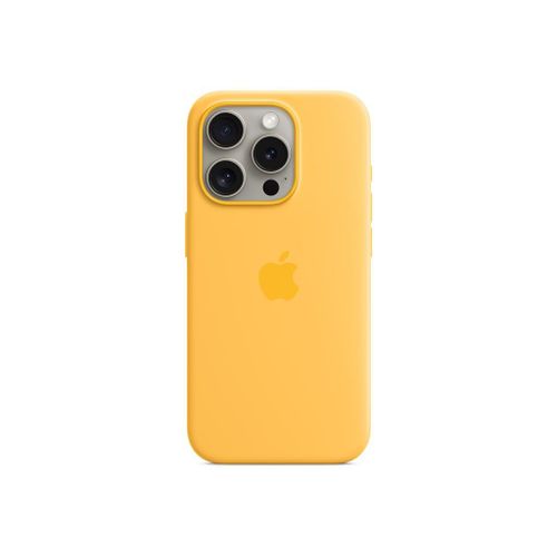 Apple - Coque De Protection Pour Téléphone Portable - Compatibilité Avec Magsafe - Silicone - Jaune Soleil - Pour Iphone 15 Pro