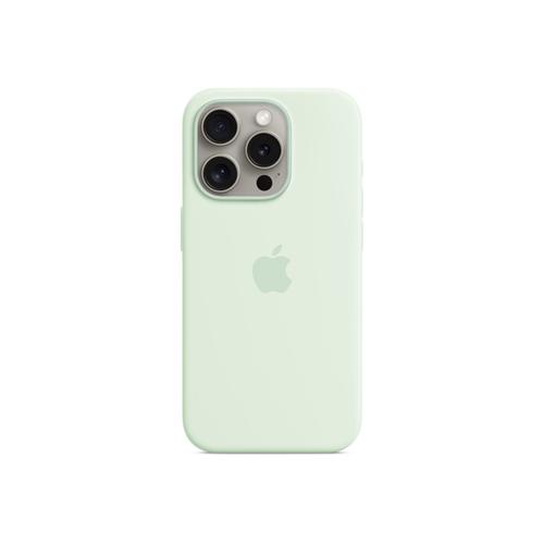 Apple - Coque De Protection Pour Téléphone Portable - Compatibilité Avec Magsafe - Silicone - Menthe Douce - Pour Iphone 15 Pro